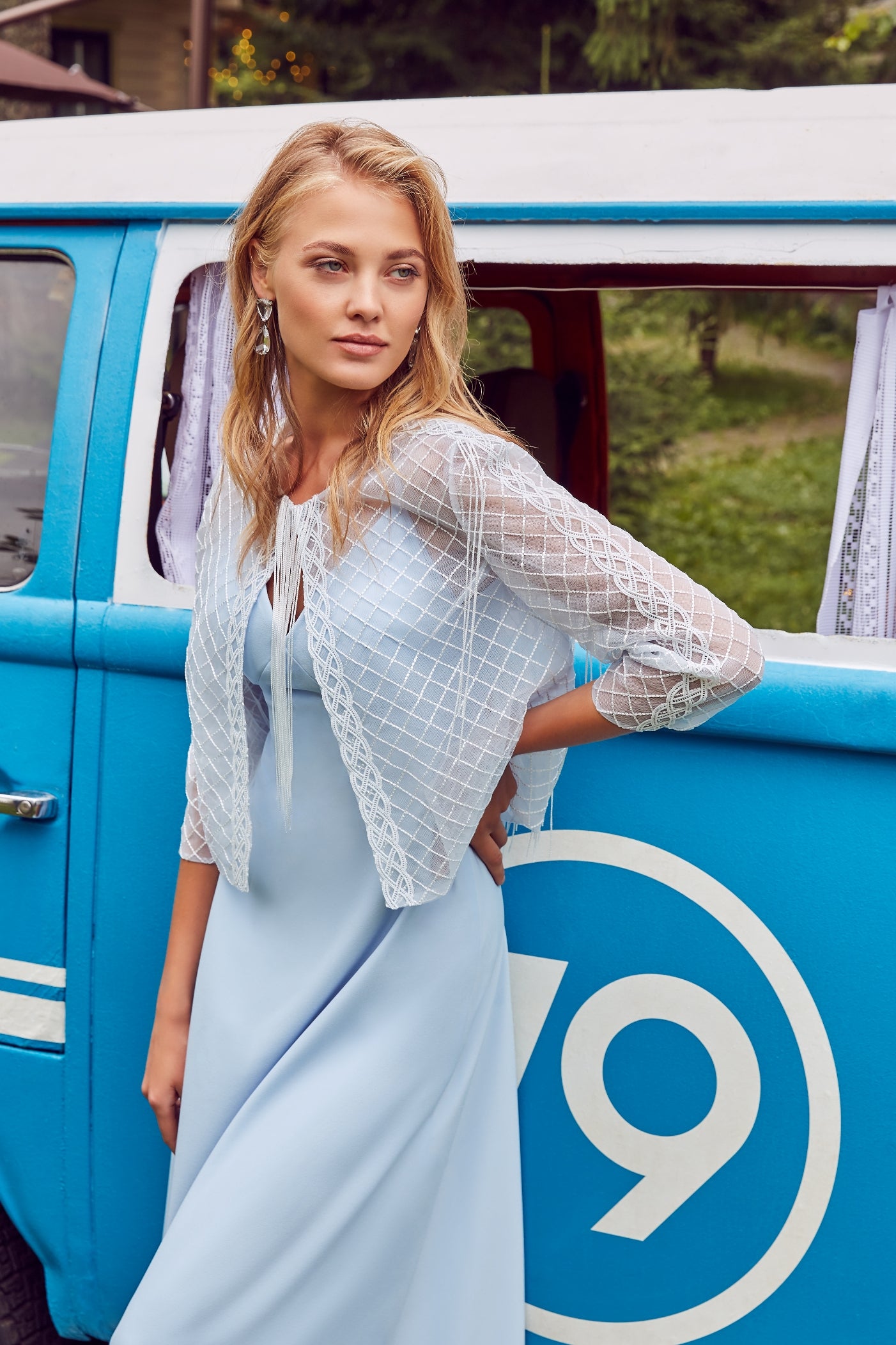 Spaghetti Strap Long Dress with Jacket EU38 / Lilac Spaghetti Strap Long Dress with Jacket EU38 / Lilac