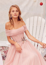 Classy Off-Shoulder Prom Dress