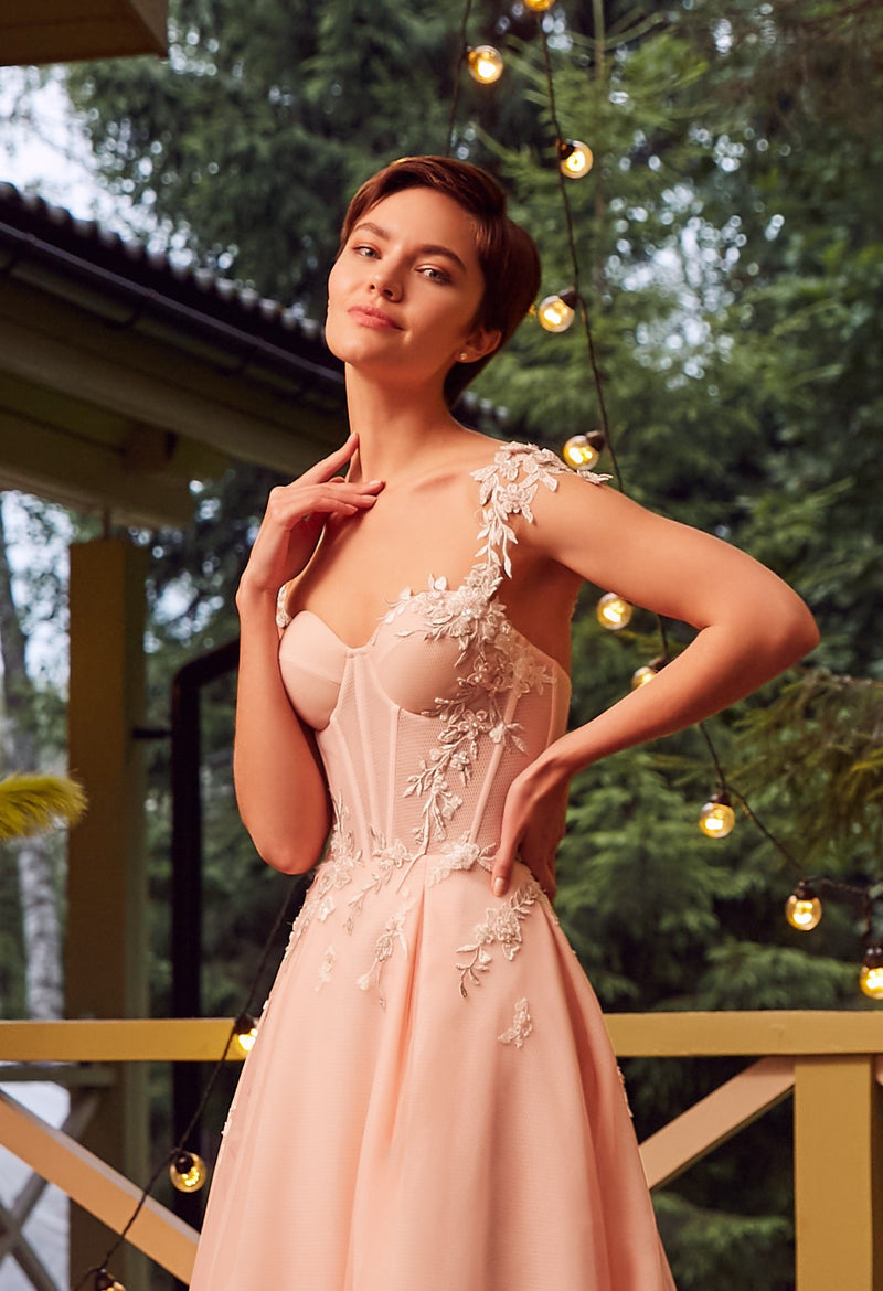 Sweetheart Long Prom Dress EU40 / Peach Sweetheart Long Prom Dress EU40 / Peach