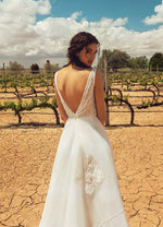 V-Neck A-Line Wedding Gown