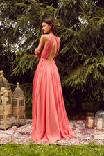 High Neck Long Prom Dress