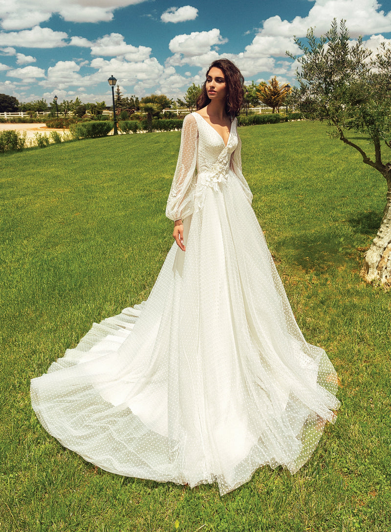 wedding dress donoma with long sleeves reviews Wedding dress Ellianna