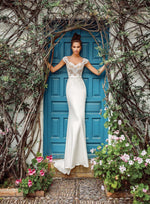 Cape Sleeve Mermaid Wedding Dress