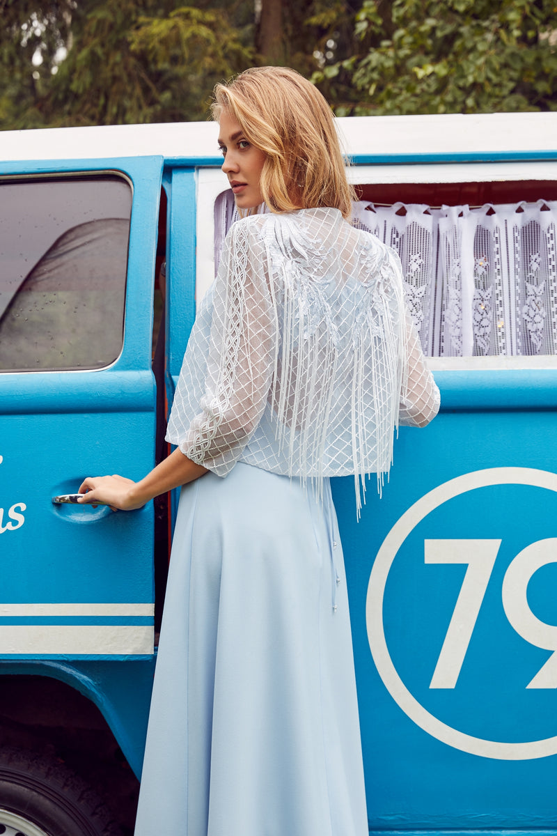 Spaghetti Strap Long Dress with Jacket EU38 / Lilac Spaghetti Strap Long Dress with Jacket EU38 / Lilac