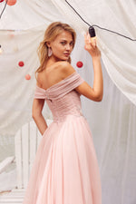 Classy Off-Shoulder Prom Dress