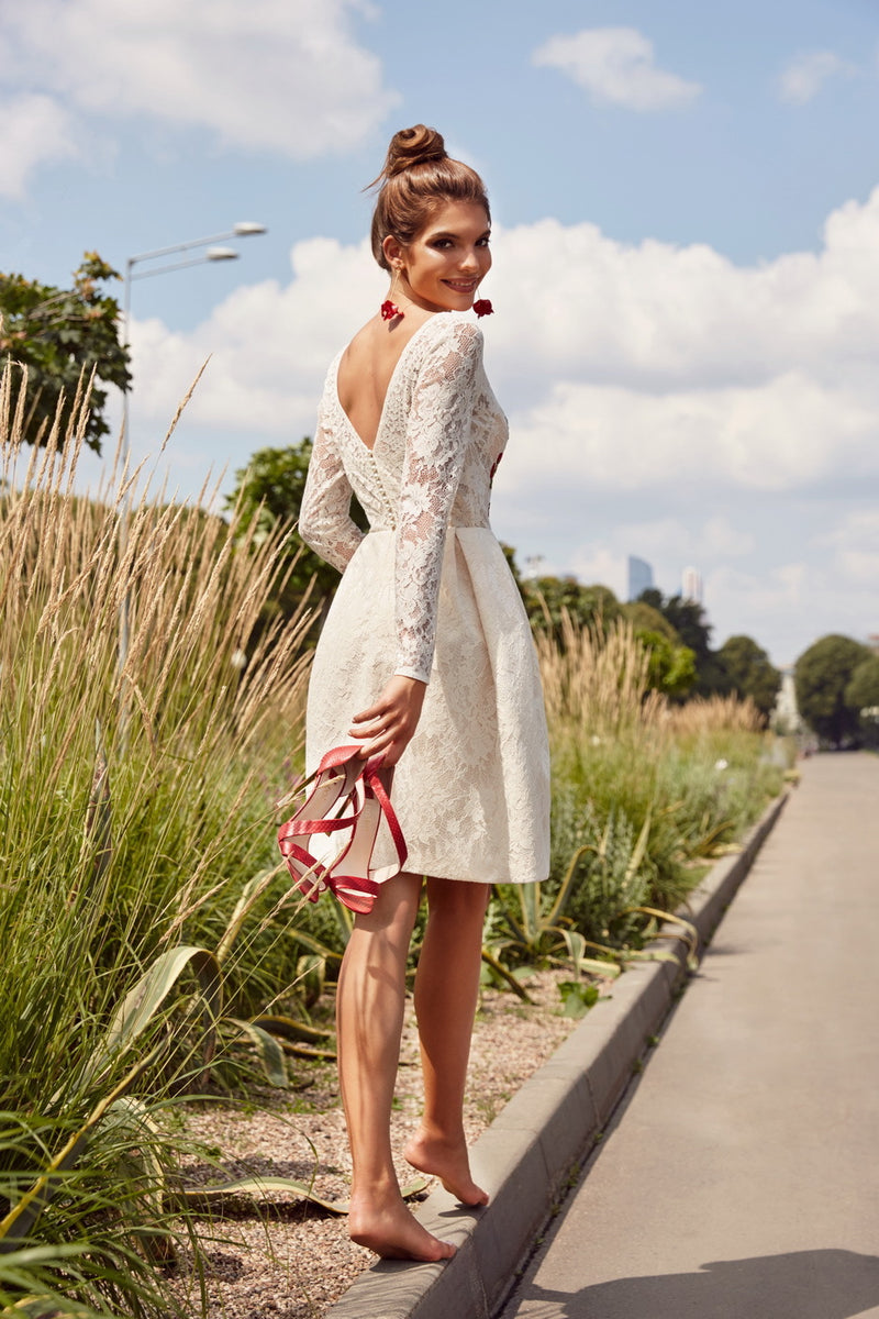 So Chic! Long Sleeve Lace Occasion Dress