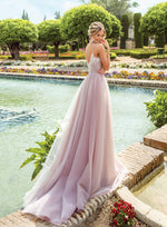 Spaghetti Strap A-Line Sweetheart Colored Gown