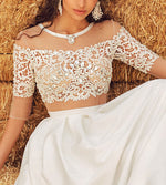 Chic Off-Shoulder A-Line Wedding Dress