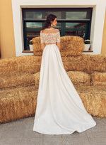 Chic Off-Shoulder A-Line Wedding Dress