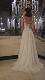 A-Line Spaghetti Strap Wedding Dress