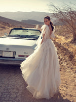 High-Low Wedding Dress with Multiple Layered Skirt