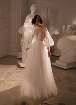 Puffy Sleeves A-line Wedding Dress