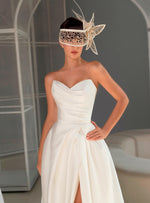 Sweetheart Neckline Strapless Simple Wedding Dress