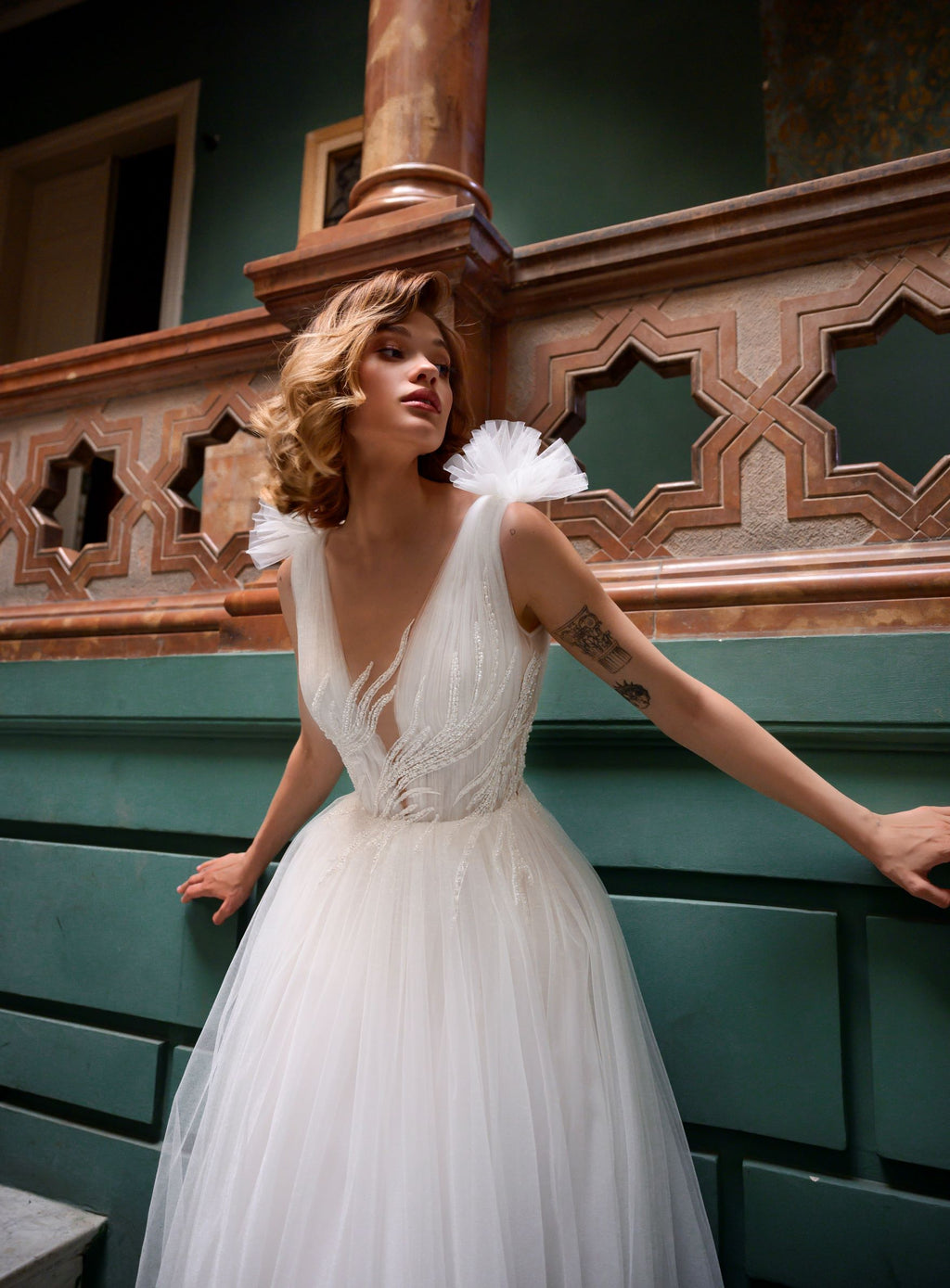 Sleeveless A-Line Wedding Gown  HAREM's Brides