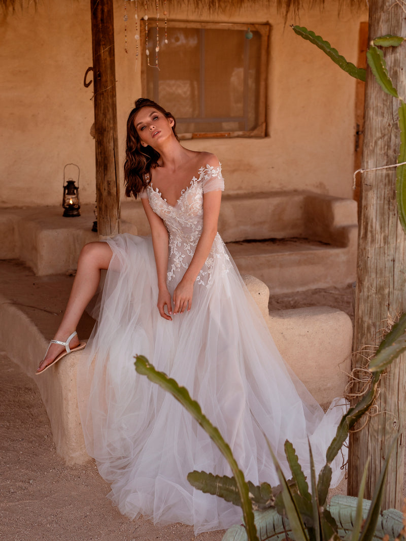 Sweetheart Off-Shoulder Wedding Gown