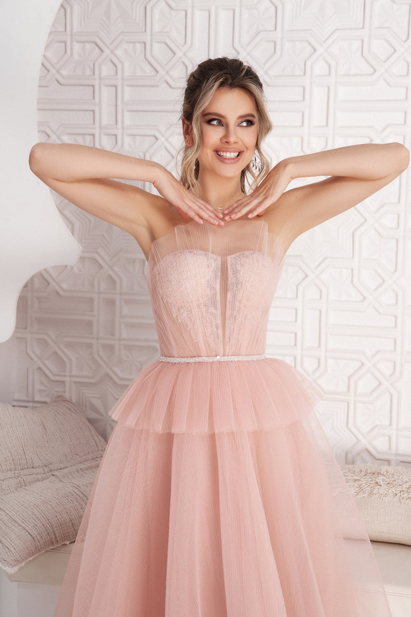 Chich Tulle Midi Dress – HAREM's Brides Chich Tulle Midi Dress – HAREM's Brides