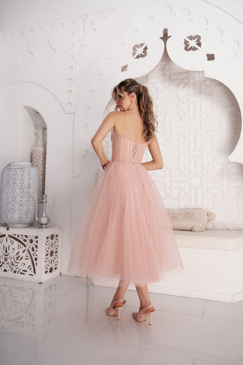 Chich Tulle Midi Dress HAREM's Brides Chich Tulle Midi Dress HAREM's Brides