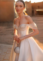 Off-the-shoulder A-Line Bridal Ball Gown