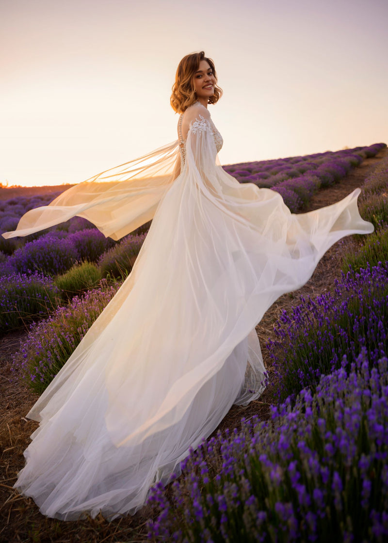 Robes de mariée corset avec un design de manches unique