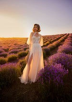 Bohemian Wedding Gown with Bolero