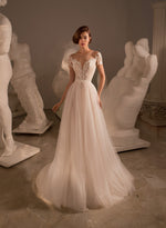 Cap Sleeeves A-line Wedding Dress
