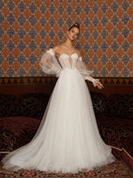 Strapless Sweetheart Wedding Gown with Removable Sleeves