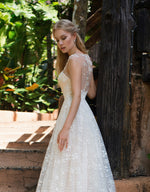 High Illusion Neck Lace Wedding Dress
