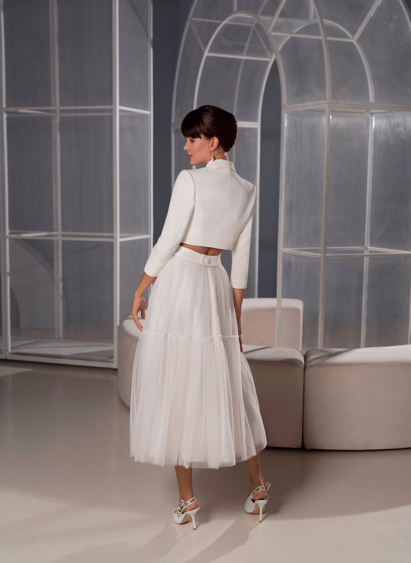Two-Pieces Midi Skirt Bridal Set with Jacket HAREM's Brides Two-Pieces Midi Skirt Bridal Set with Jacket HAREM's Brides