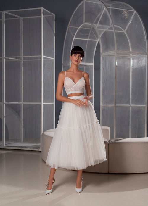 Two-Pieces Midi Skirt Bridal Set with Jacket