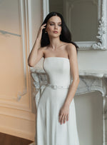 Strapless Wedding Gown with Removable Train