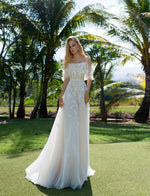 Off-Shoulder A-Line Wedding Dress