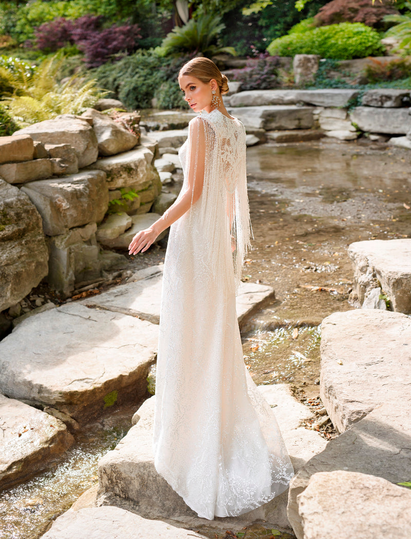 Gorgeous Spaghetti Straps Wedding Gown with a Unique Bolero