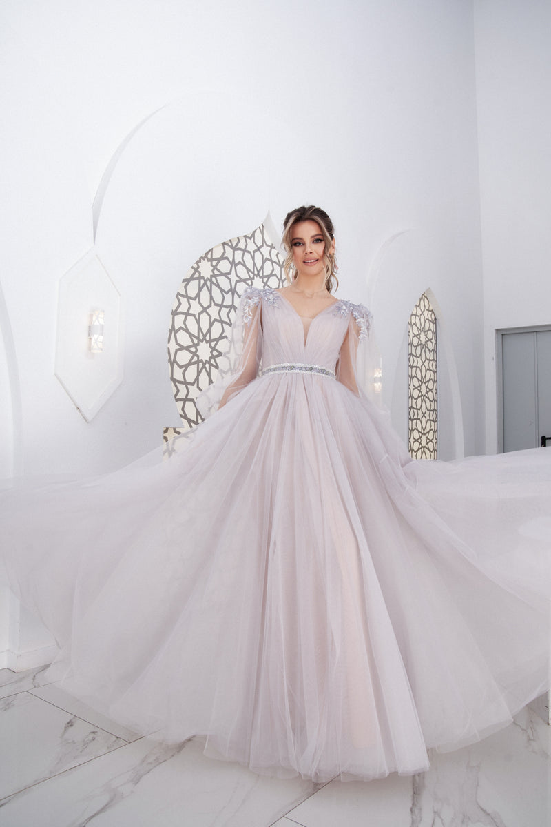 Exquisite Long Sheer Sleeve Maxi Dress Exquisite Long Sheer Sleeve Maxi Dress