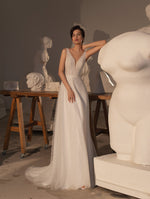V-Neck A-line Wedding Dress