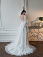 Sweetheart A-Line Wedding Dress with Detachable Sleeves