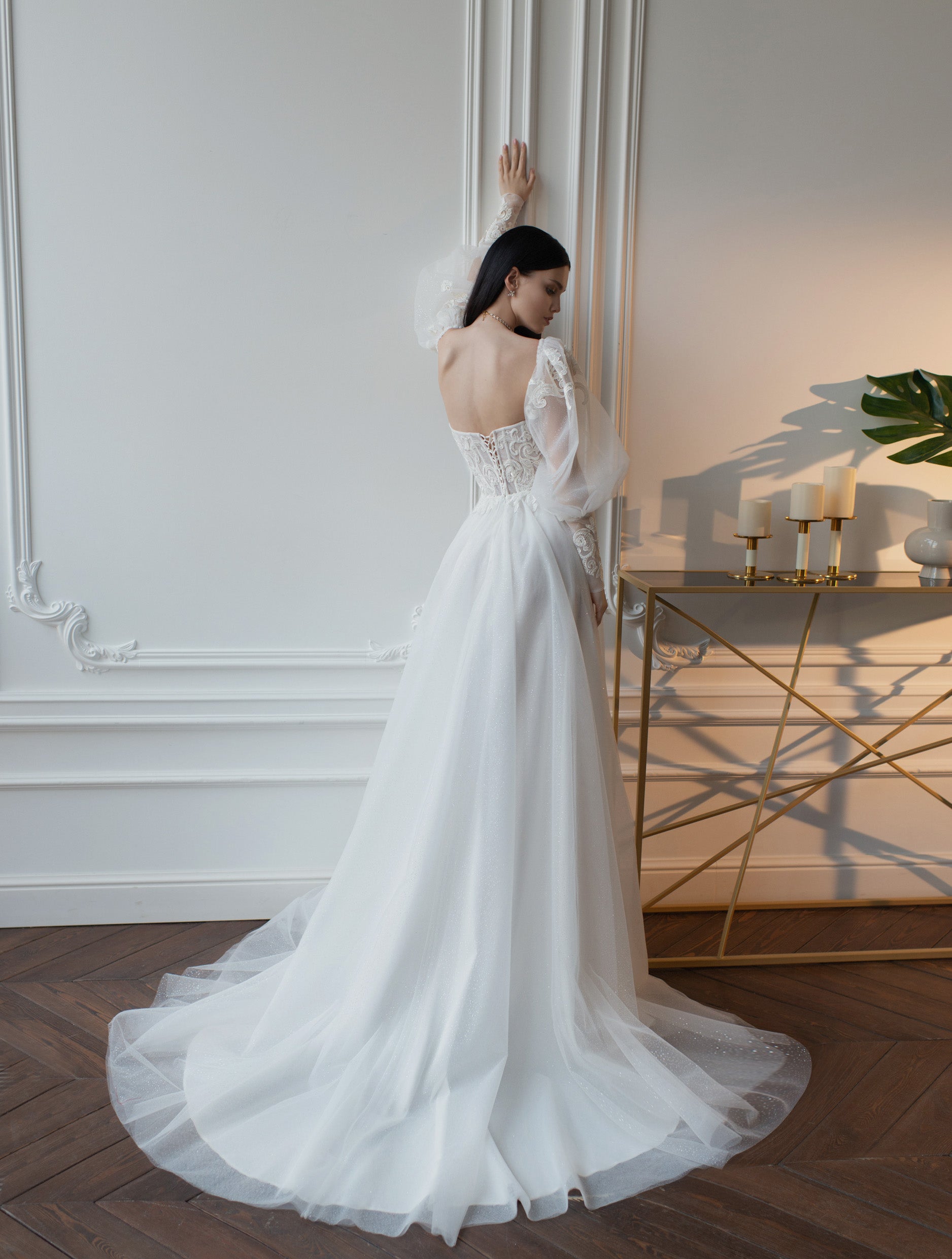 Sweetheart A-Line Wedding Dress with Detachable Sleeves – HAREM's