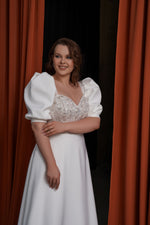 Puffy Sleeves A-line Wedding Dress
