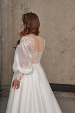 Puffy Sleeves A-line Wedding Gown