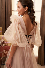 Robe midi en tulle avec corset amovible 