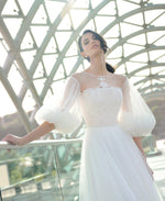 Oversize Sleeve Lace Bridal Gown