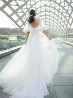 Oversize Sleeve Lace Bridal Gown