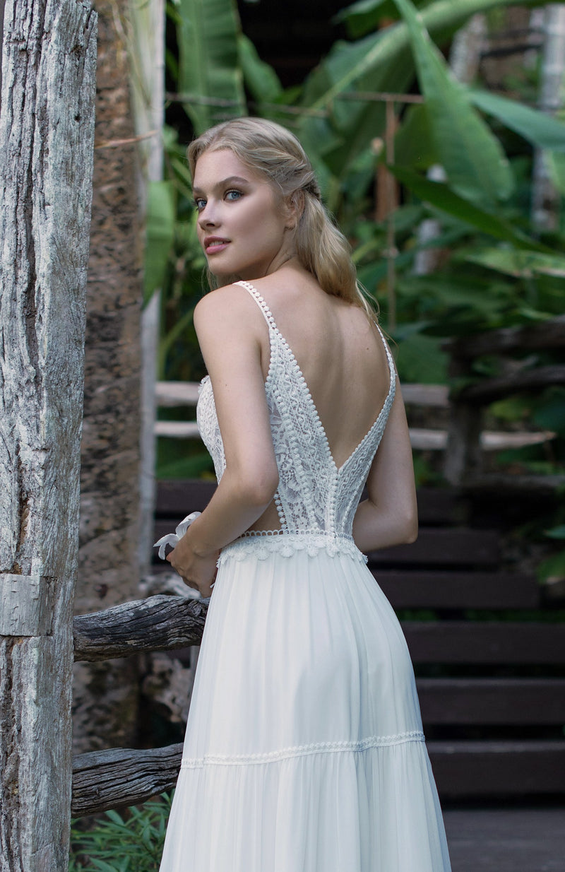 Spaghetti Strap Wedding Dress with Bolero