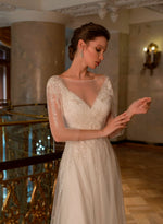 2 in 1: A-Line Wedding Gown with Removable Cap