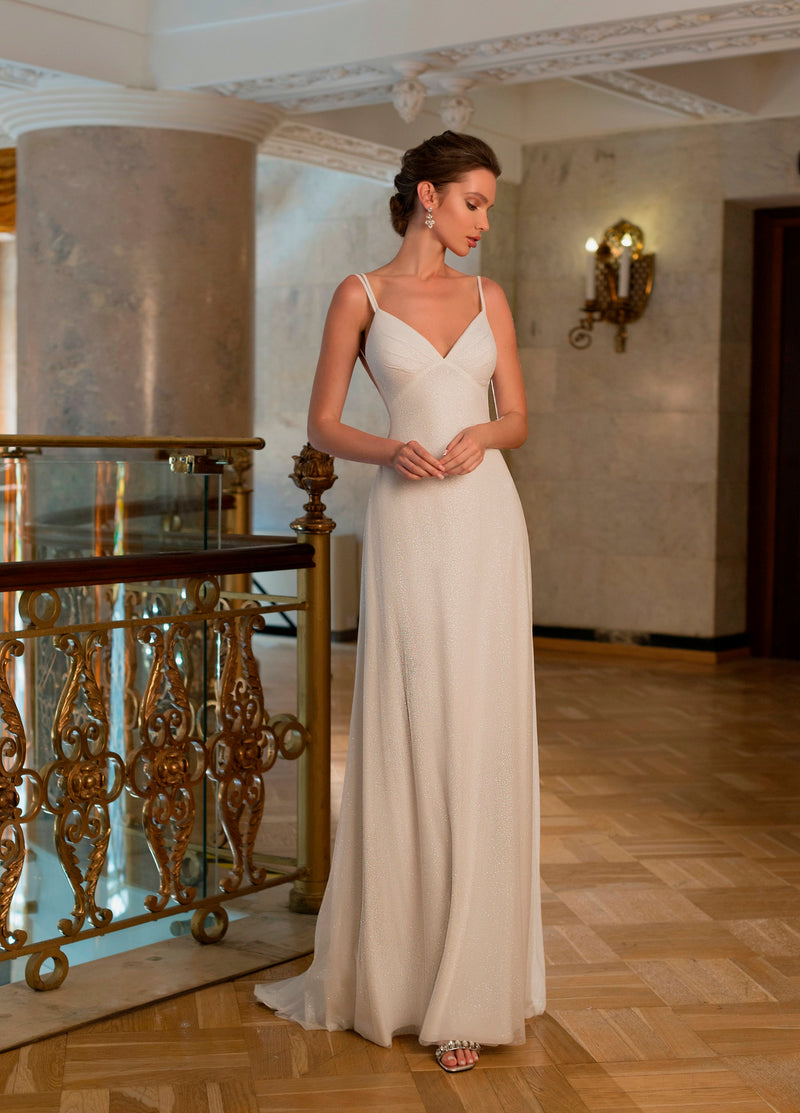 2in1 Sleeveless Short Wedding Dress with Detachable Skirt – HAREM's Brides