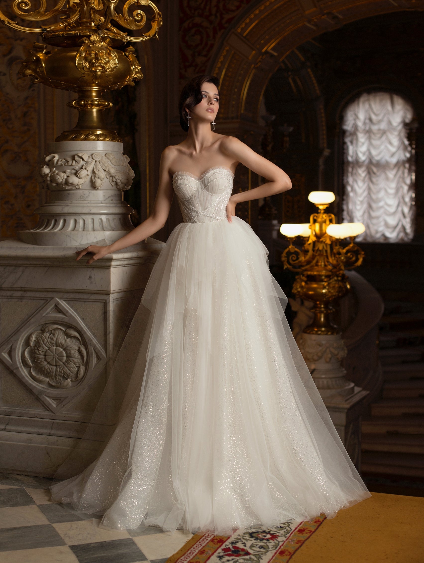 Gorgeous Strapless Corset A-Line Wedding Dress HAREM's Brides Gorgeous Strapless Corset A-Line Wedding Dress HAREM's Brides