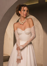 Robe de mariée trapèze chérie sans bretelles exquise