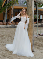 Long Sleeve Sweetheart A-Line Bridal Dress