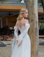 Long Sleeve Sweetheart A-Line Bridal Dress