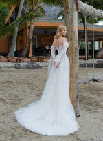 Long Sleeve Sweetheart A-Line Bridal Dress