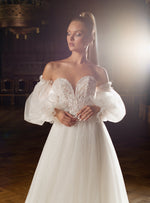 Strapless Sweetheart Wedding Gown with Removable Sleeves